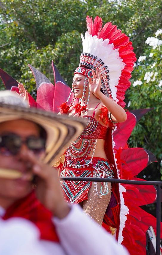Michelle Char, reina del Carnaval de Barranquilla.
