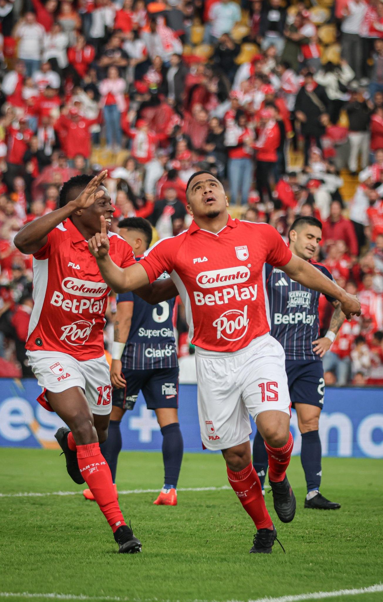 Iván Scarpetta hizo el segundo gol de Santa Fe. 