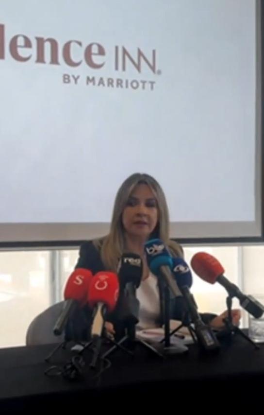 Vicky Dávila durante la rueda de prensa donde dio a conocer el audio.