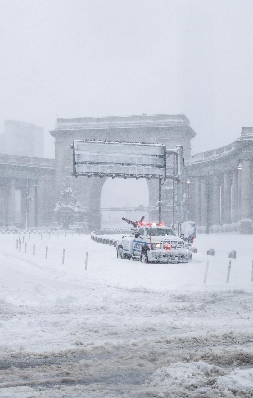 Tormenta de nieve en Nueva York.