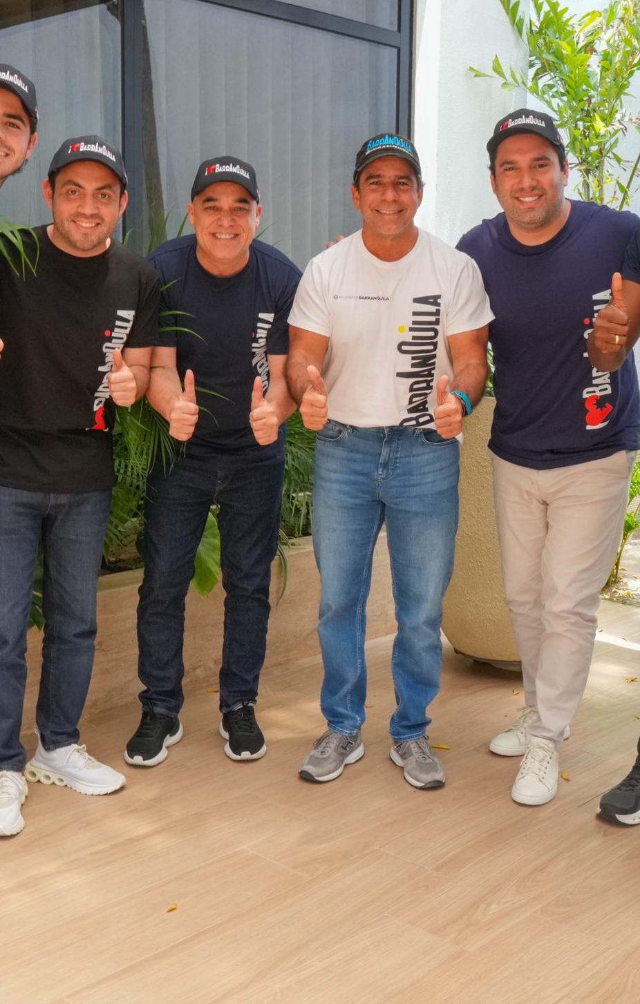 Alejandro Char Jr., Welfran Mendoza, Gonzalo Baute, Alejandro Char, Selmen Arana, Estefanel Gutiérrez y Samir Radi.
