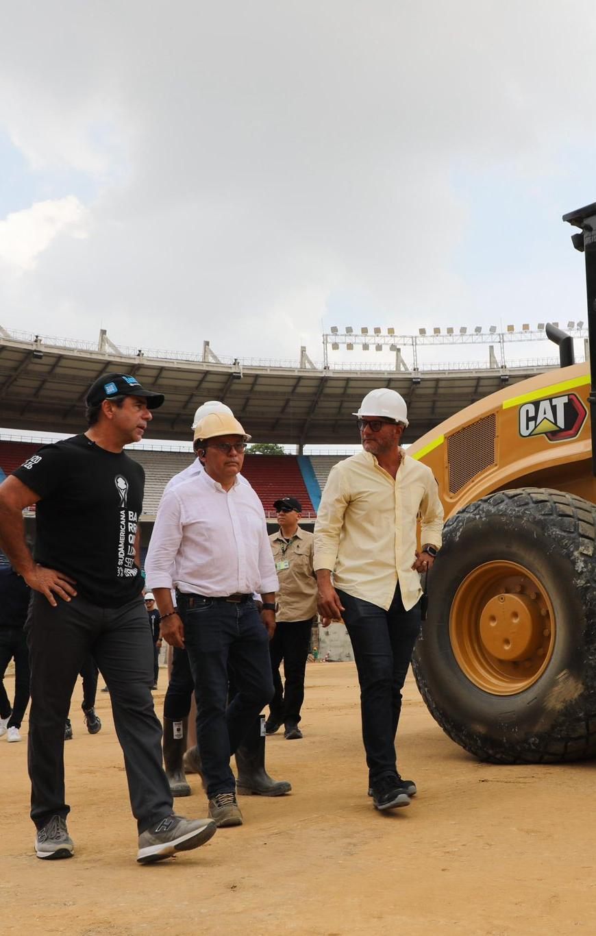 Obras en el estadio Metropolitano de Barranquilla.