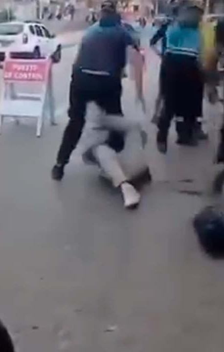 Agresión a agente de tránsito en Barranquilla. 