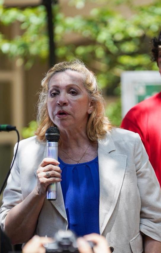 Silvia Gette Ponce durante su discurso. 