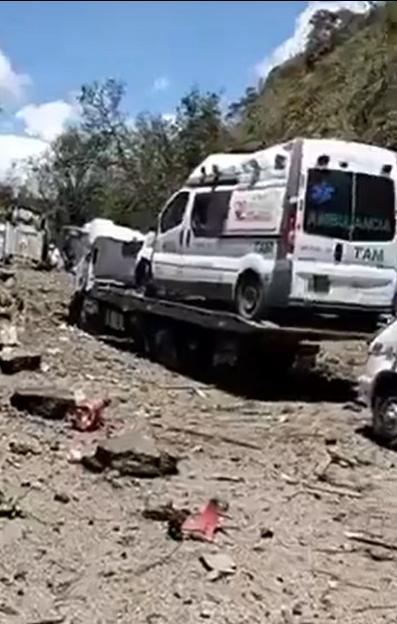 Así quedó la Vía Panamericana tras el ataque terrorista.