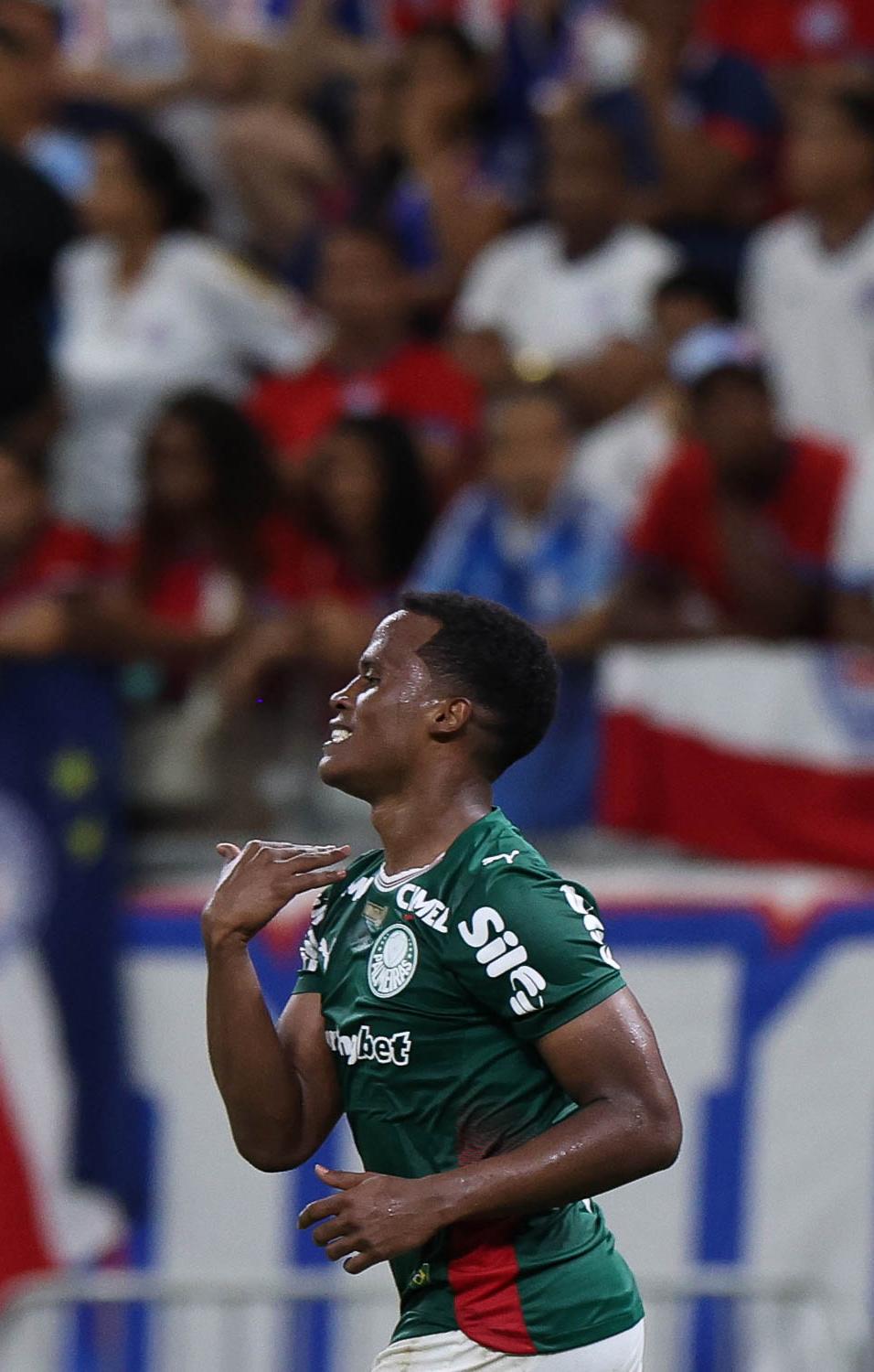 El colombiano Jhon Arias marcó el primer gol de Palmeiras ante Bahía.