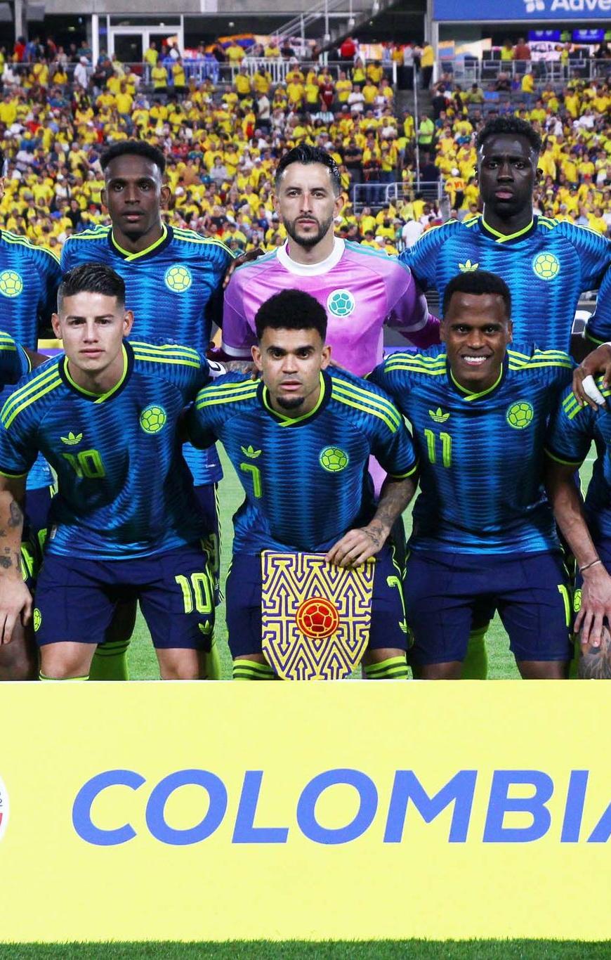 Formación inicialista de la Selección Colombia contra Croacia. 