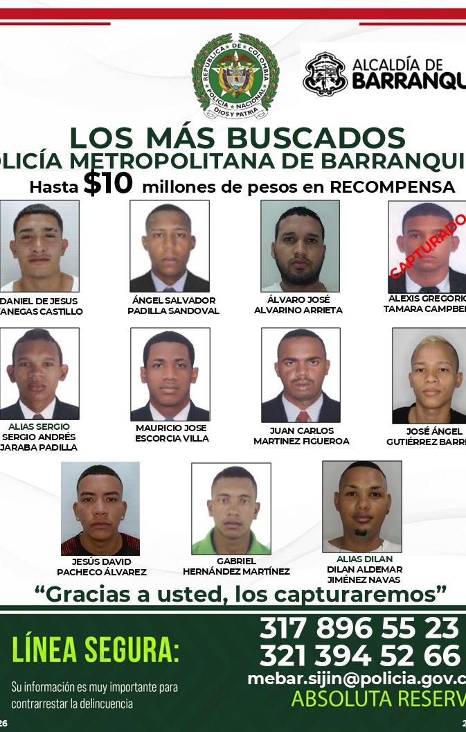 El nuevo cartel de los más buscados.