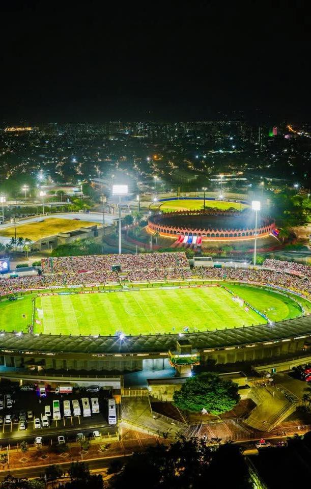 Estadio Jaime Morón de Cartagena, escenario del partido Junior vs. Cerro Porteño.