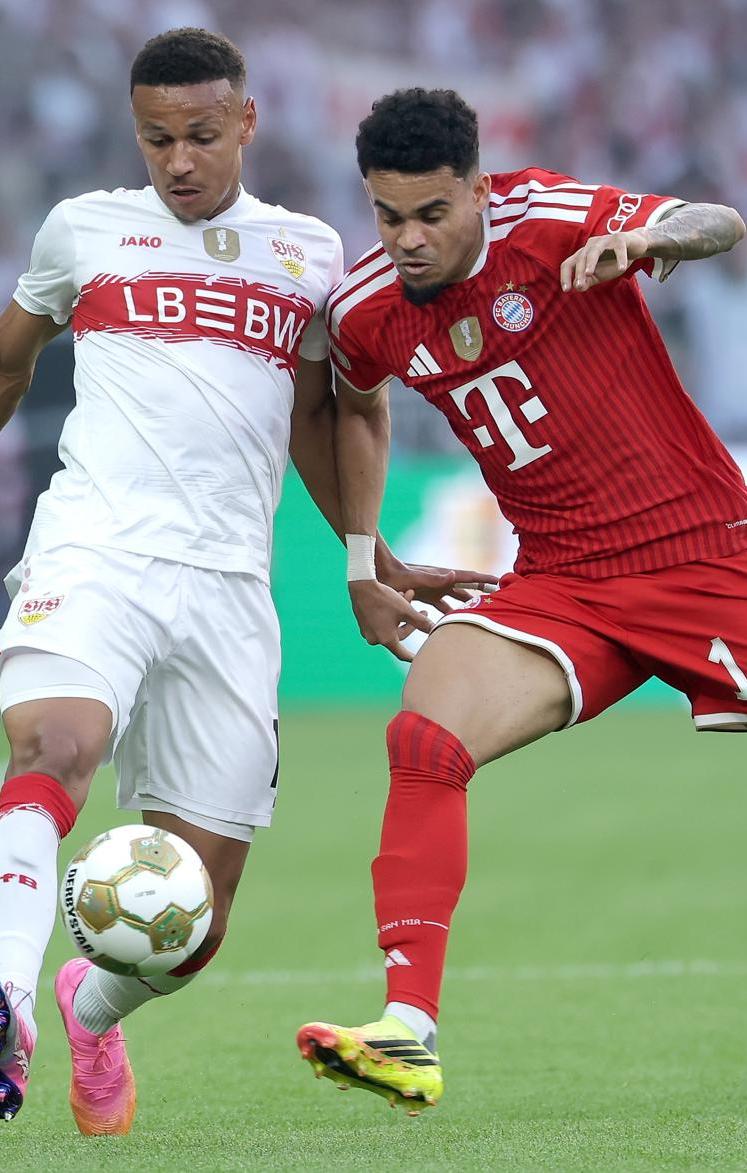 Luis Díaz en una de las jugadas contra Stuttgart.
