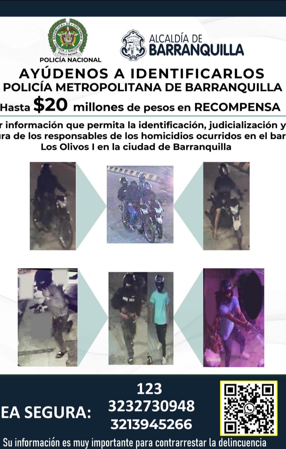 Cartel de los autores de masacre en Los Olivos