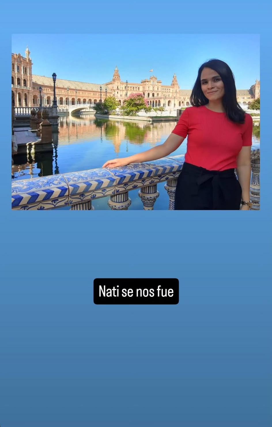 Post de Marcela Fernández Díaz - Granados confirmando la noticia de la muerte de su hermana Natalia