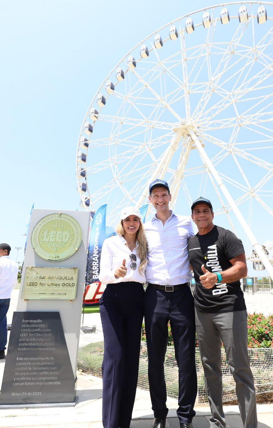 El alcalde Alejandro Char recibe reconocimiento de Barranquilla como ciudad LEED
