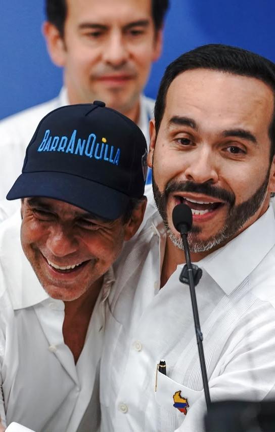 El alcalde Alejandro Char y el Presidente electo Abelardo De La Espriella.