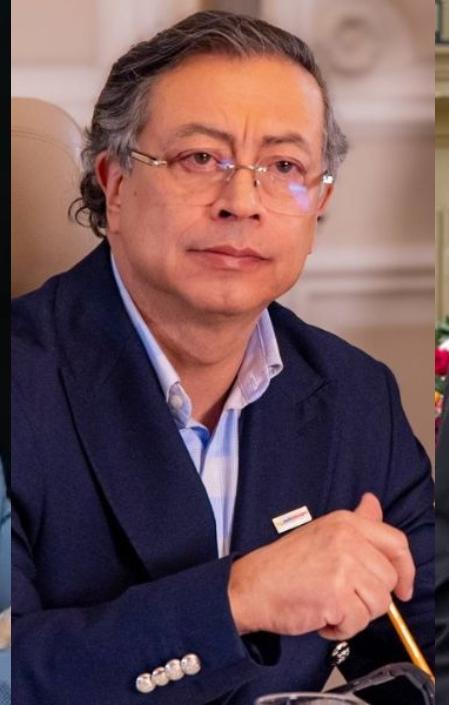 Augusto Rodríguez, el expresidente Gustavo Petro, y Jorge Lemus. 