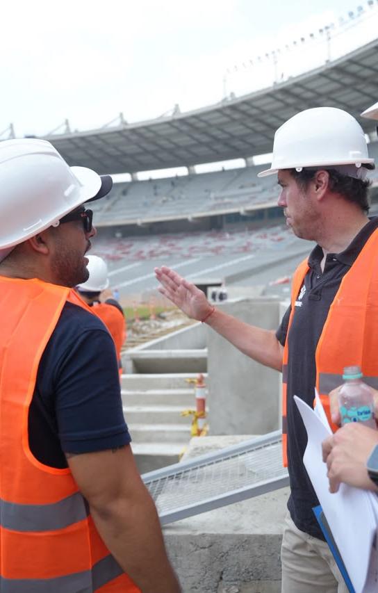 Visita de la Conmebol a las obras del Metropolitano.