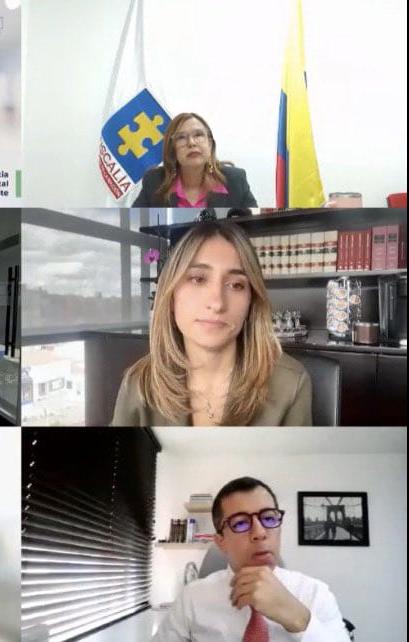 Aspecto de la audiencia virtual de este lunes y en donde se encontraba Laura Sarabia. 
