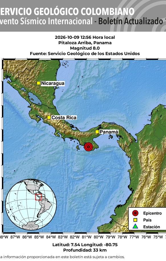 Terremoto en Panamá.
