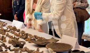 Recuperación de piezas precolombinas.