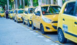 Imagen de taxis en Barranquilla.