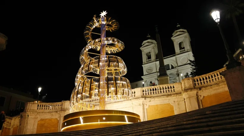 Iluminación navideña en Roma.