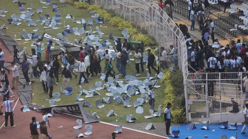 Disturbios en el estadio Salt Lake.
