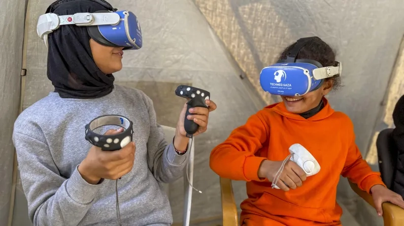 Realidad virtual en Gaza.