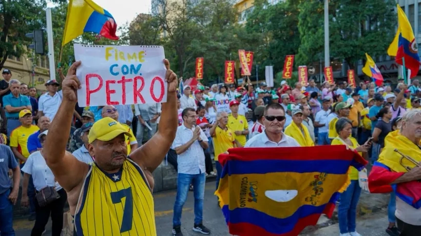 Los manifestantes expresaron su respaldo al presidente Gustavo Petro.