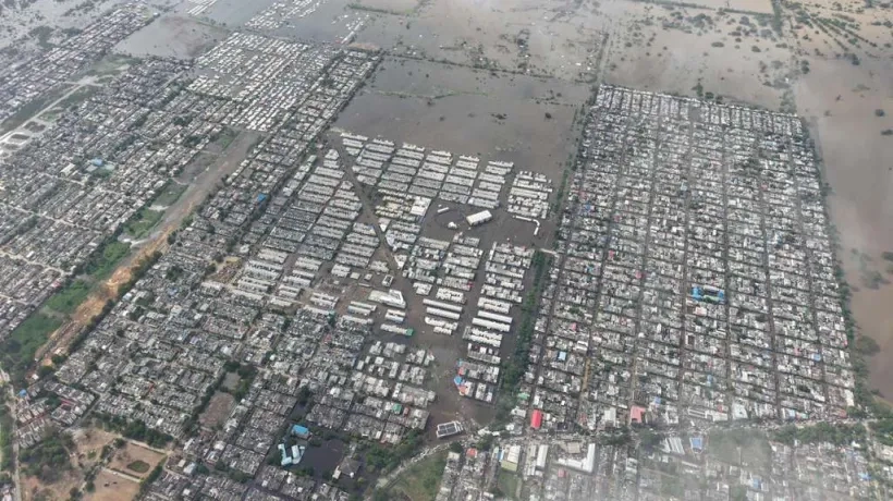 La inundación en el departamento de Córdoba.