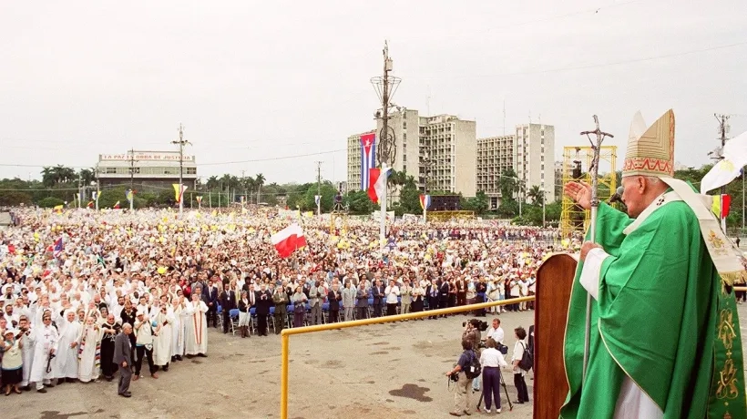 Imagen de la visita del Papa Juan Pablo II a Cuba.