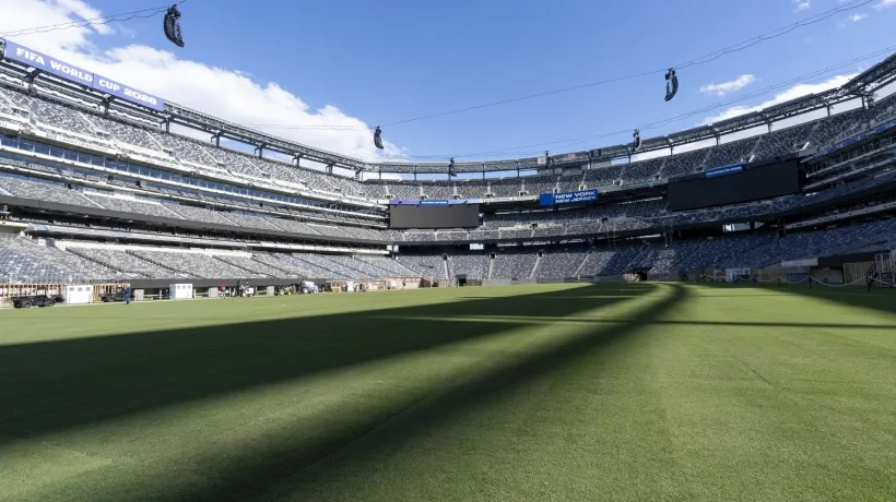 Grama del estadio MetLife, uno de los escenarios de la Copa Mundial de 2026.
