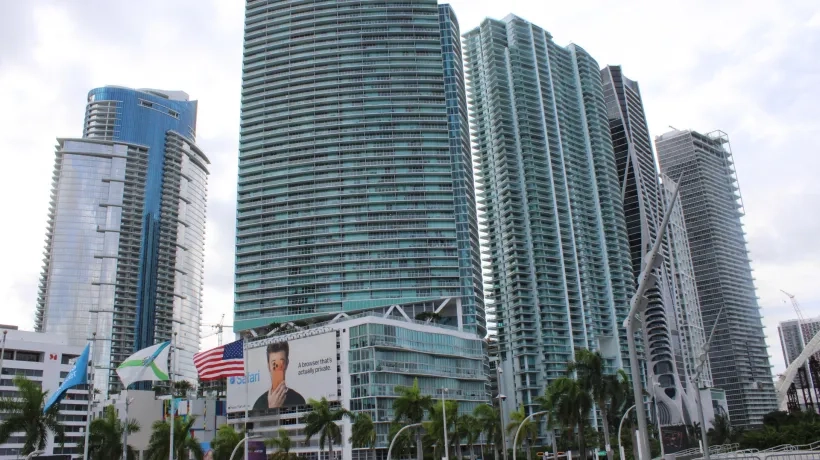 Grupo de edificios en Miami. 