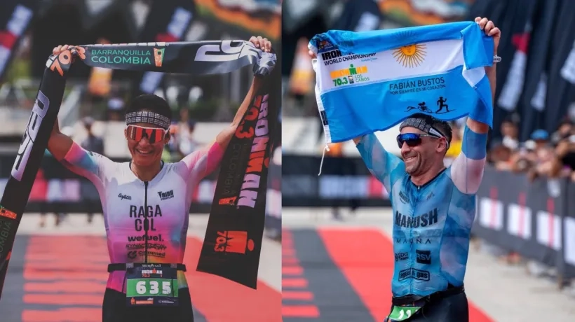 Ganadores Lina Raga, de Colombia, y Mateo Bustos, de Argentina.