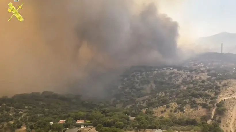 Evolución del incendio en el suroeste de la Comunidad de Madrid.