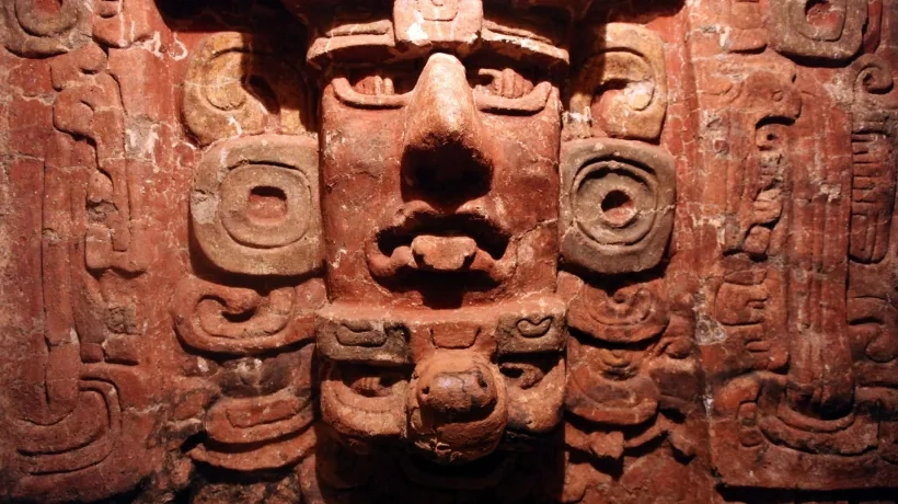 Una escultura del Templo Margarita, ubicado en el parque arqueológico de Río Amarillo. 