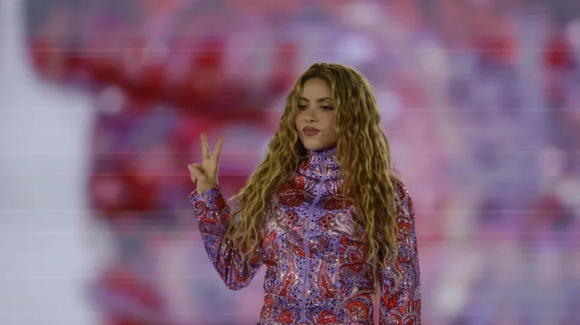 La cantante Shakira durante el primero de sus conciertos.