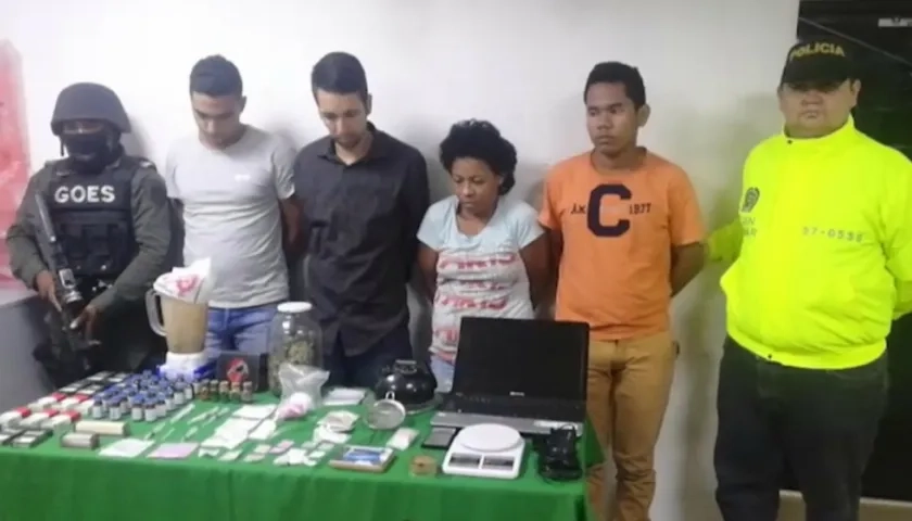 Presuntos integrantes de la banda 'Los Aletosos'.