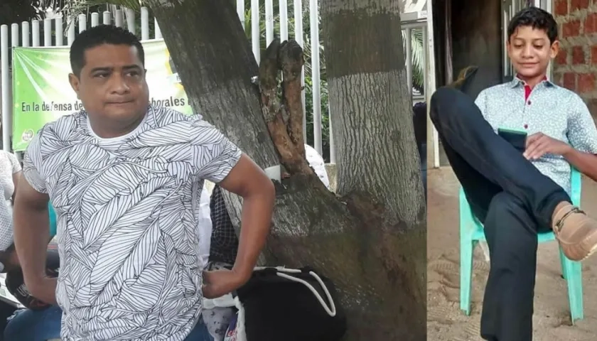 El papá del pequeño Jesús David Cueto Paz