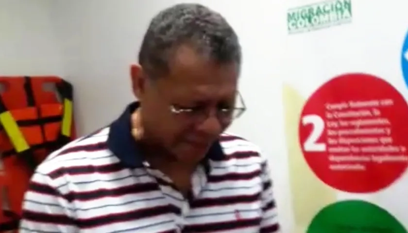 William Robinson, capturado por oficiales de Migración Colombia en el lobby de un hotel en Cartagena.