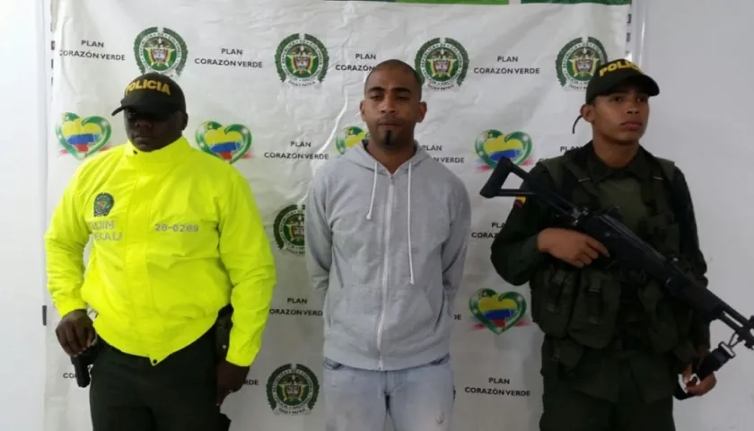 Yeison Julián Zapata fue detenido en Villa Rica, Cauca.