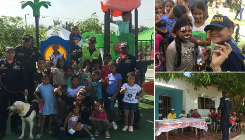 Los niños recibieron atención médica y recreativa en Puerto Colombia.