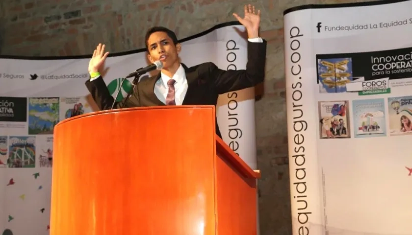 David Quiroz Barrios, el estudiante ganador.