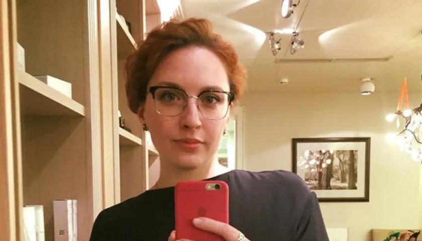  Tatiana Felgenhauer, periodista de la emisora de radio independiente "Eco de Moscú".