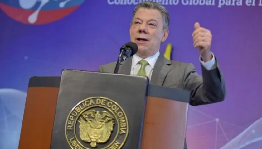 Juan Manuel Santos, presidente.