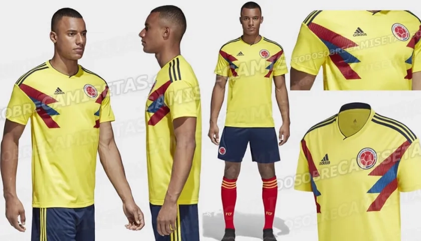 Así es la vista completa del nuevo uniforme de Colombia. 