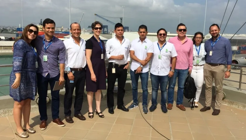 Embajadora australiana durante su visita al Puerto Coremar.