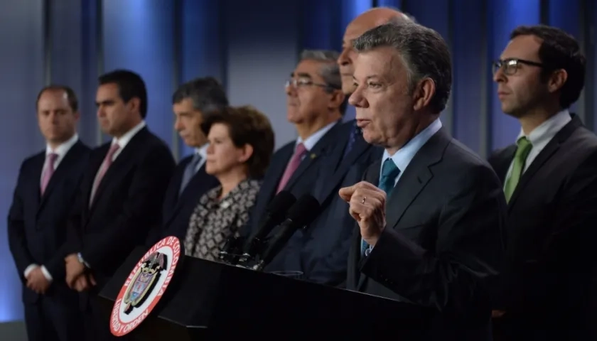 Juan Manuel Santos, presidente.