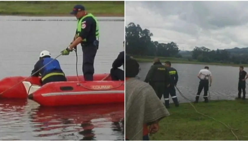 Bomberos buscan a dos niños que cayeron al lago de El Muña.