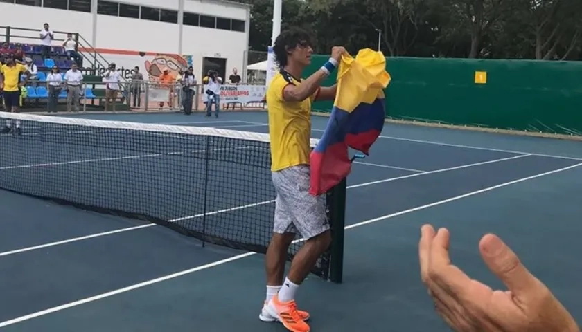 William Felipe Mantilla, oro en tenis.