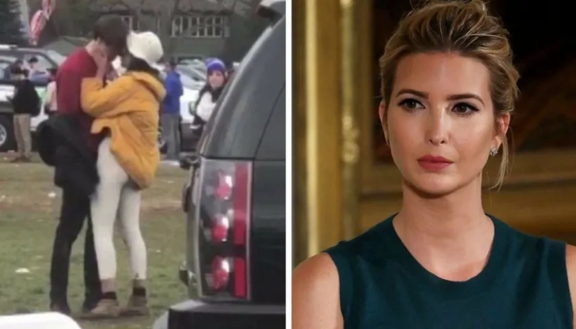 En la foto, Malia Obama y su novio. En la otra, Ivanka Trump.